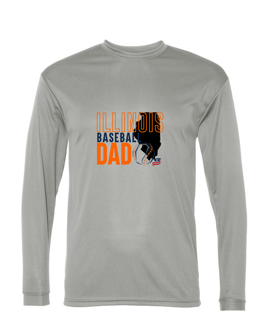 Illinois Dad Dri Fit Long Sleeve Shirt