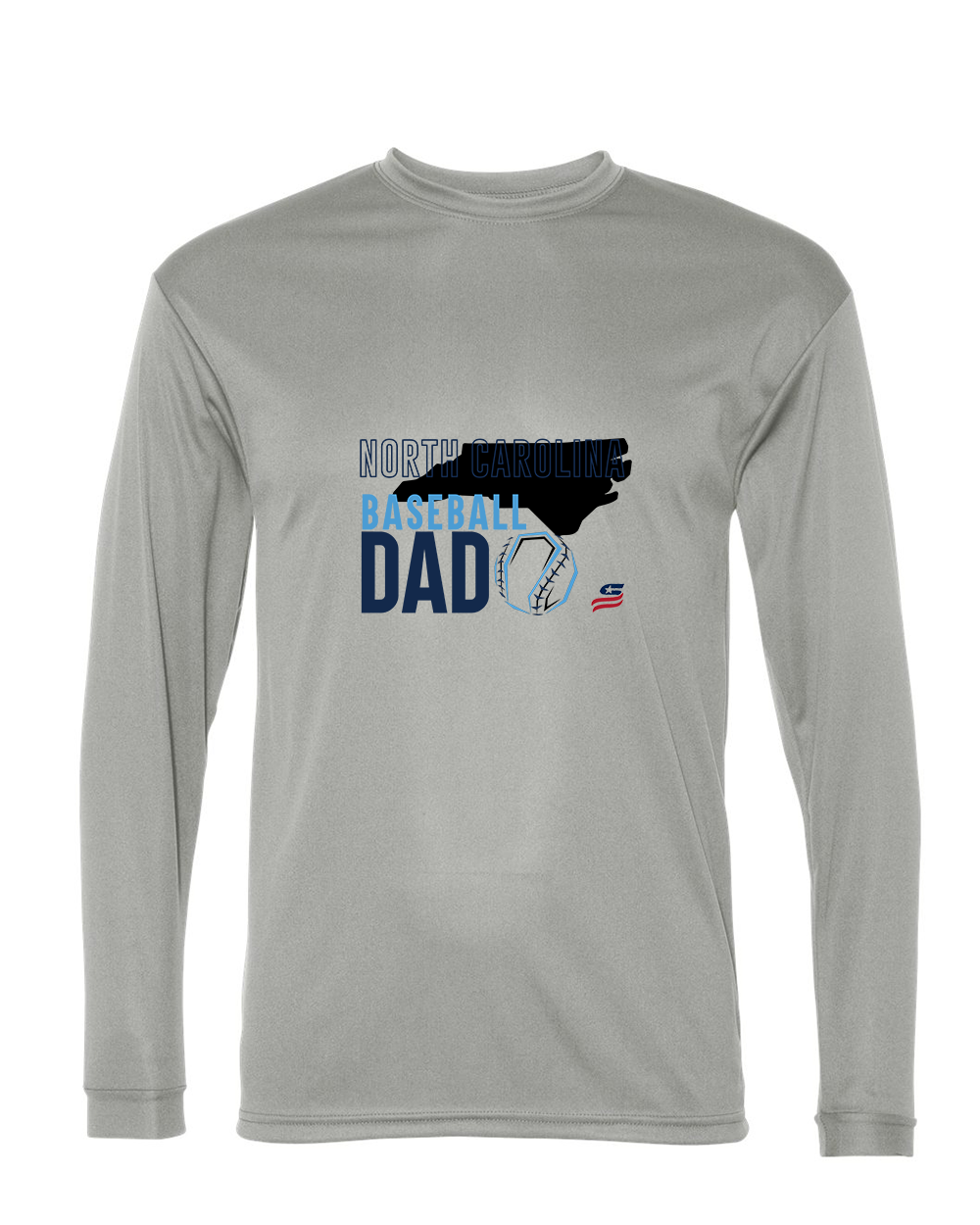 North Carolina Dad Dri Fit Long Sleeve Shirt