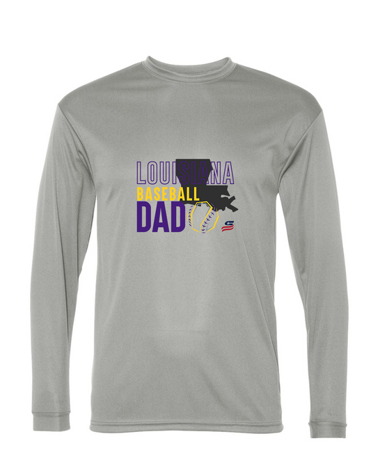 Louisiana Dad Dri Fit Long Sleeve Shirt