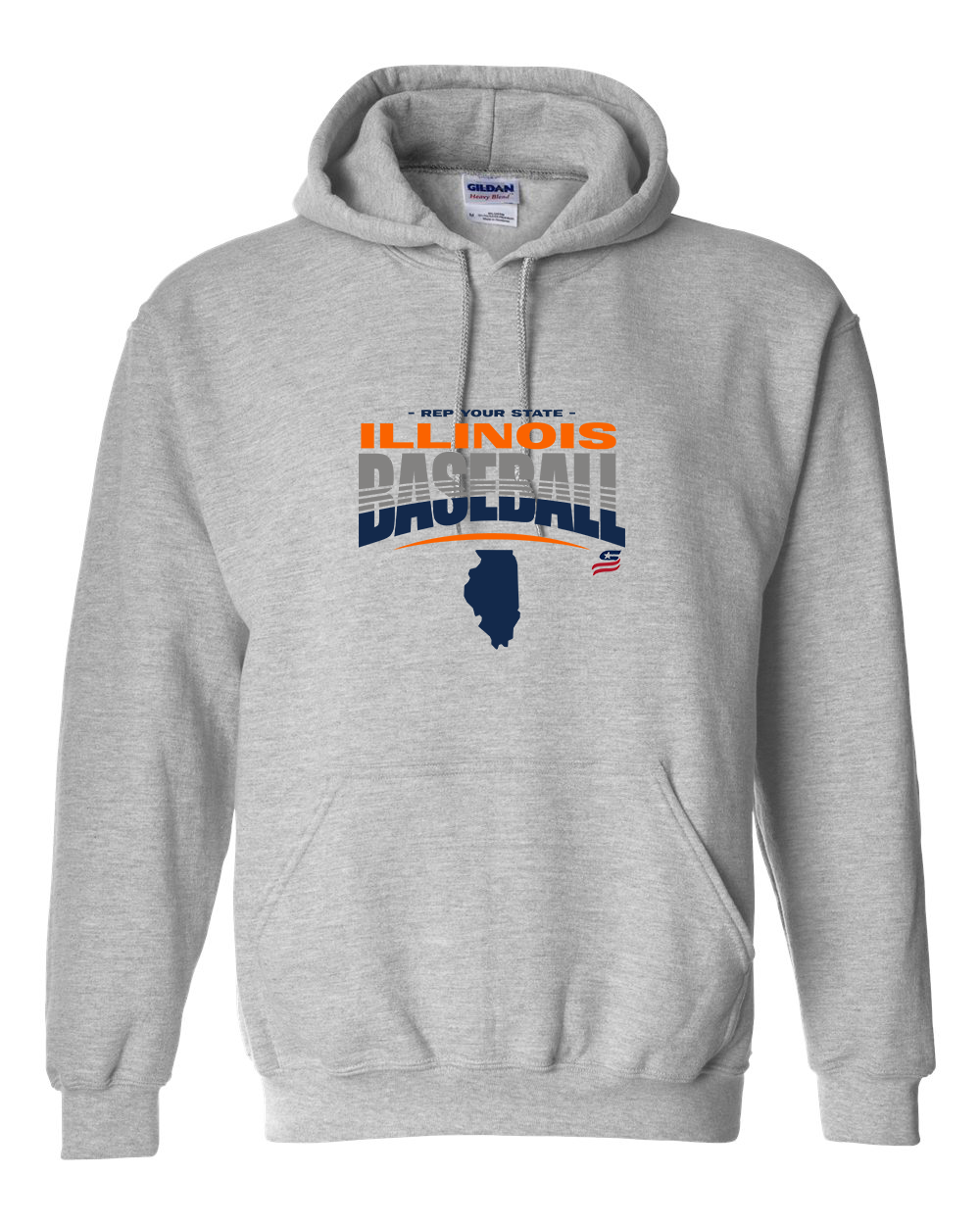 Illinois Logo4 Cotton Hoodie