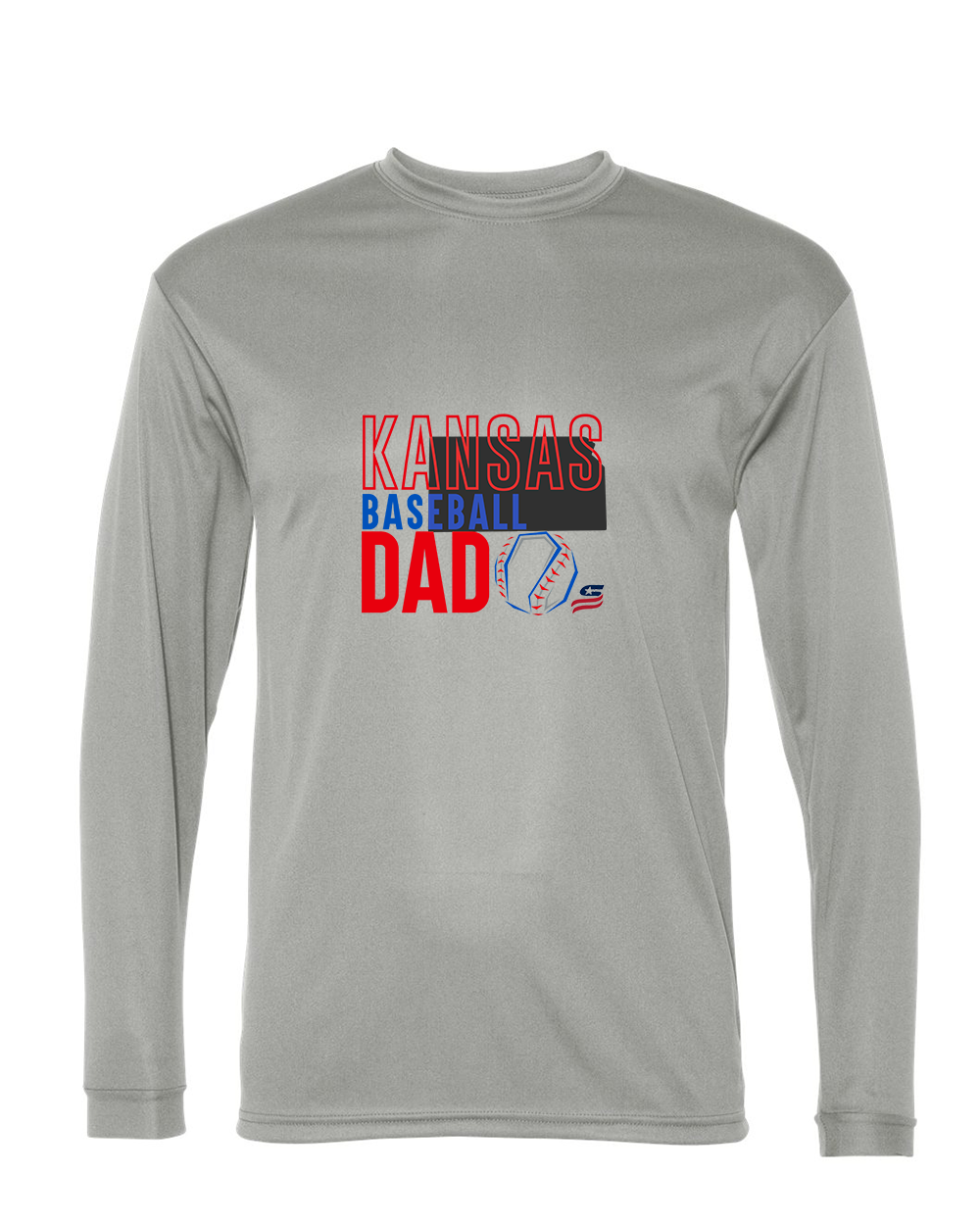 Kansas Dad Dri Fit Long Sleeve Shirt