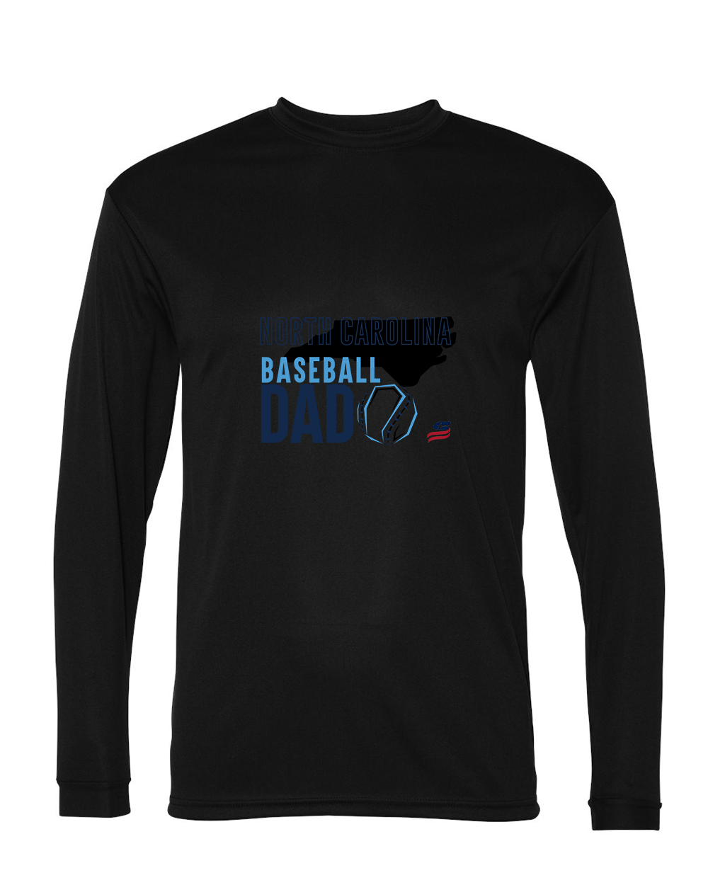 North Carolina Dad Dri Fit Long Sleeve Shirt