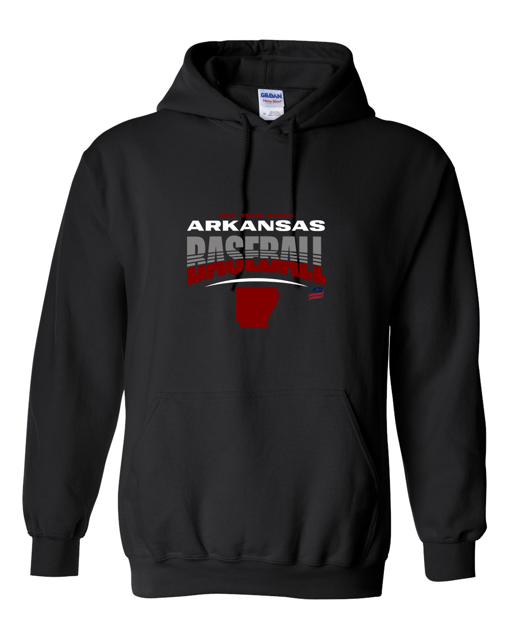 Arkansas Logo4 Cotton Hoodie