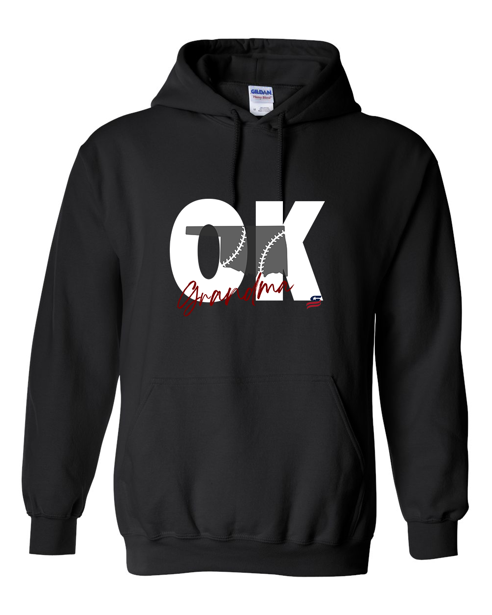 Oklahoma Maroon GrandmaCotton Hoodie