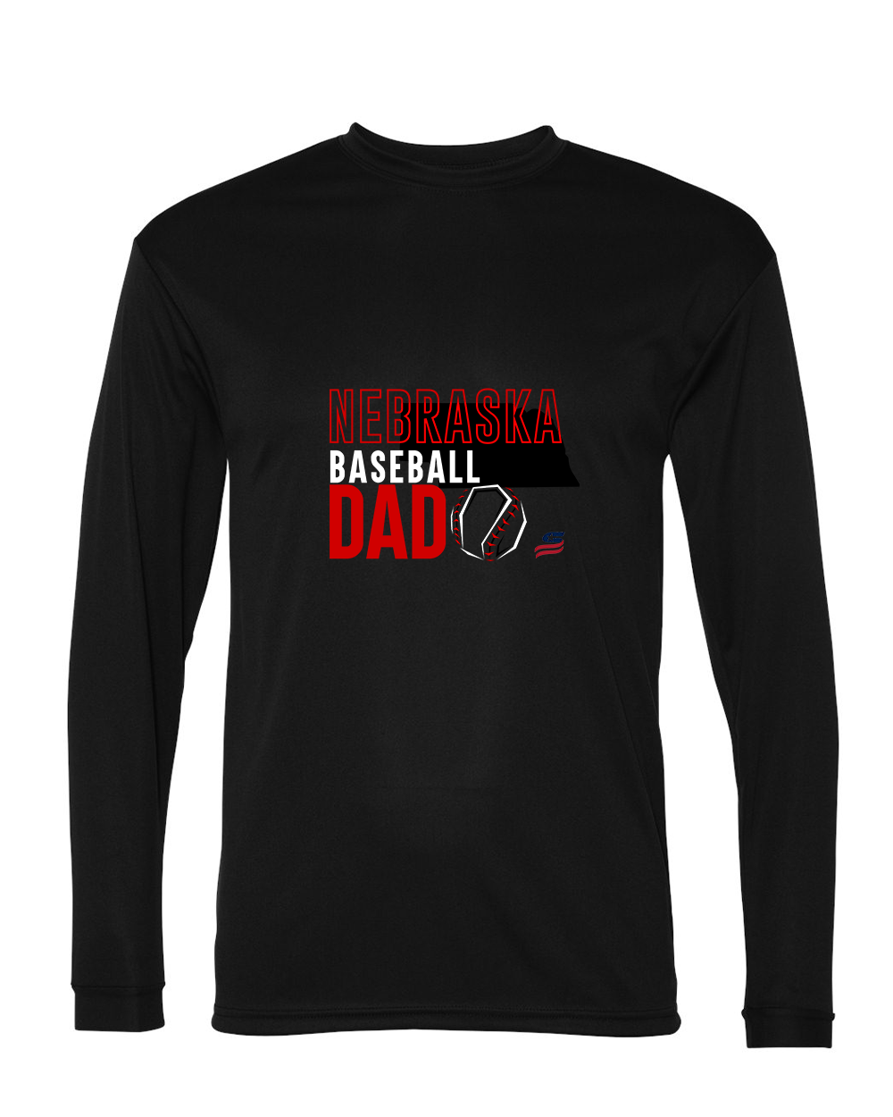 Nebraska Dad Dri Fit Long Sleeve Shirt