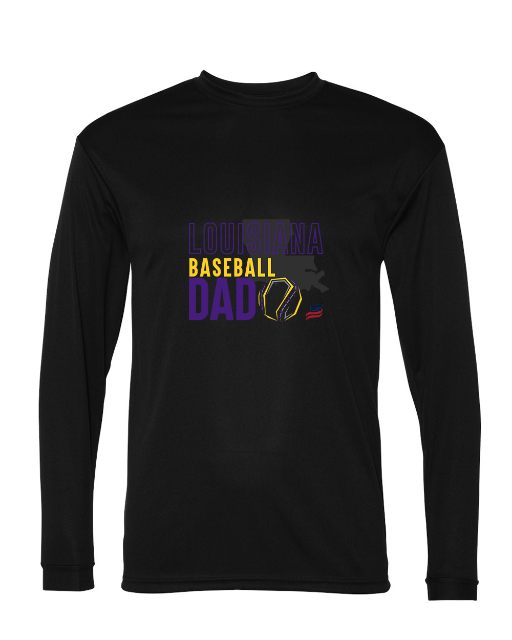 Louisiana Dad Dri Fit Long Sleeve Shirt