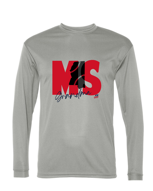 Mississippi Grandma Dri Fit Long Sleeve Shirt