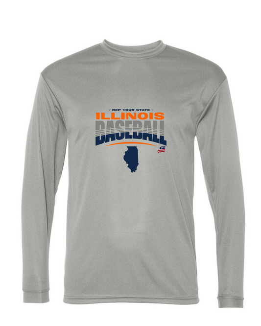 Illinois Logo4 Dri Fit Long Sleeve Shirt