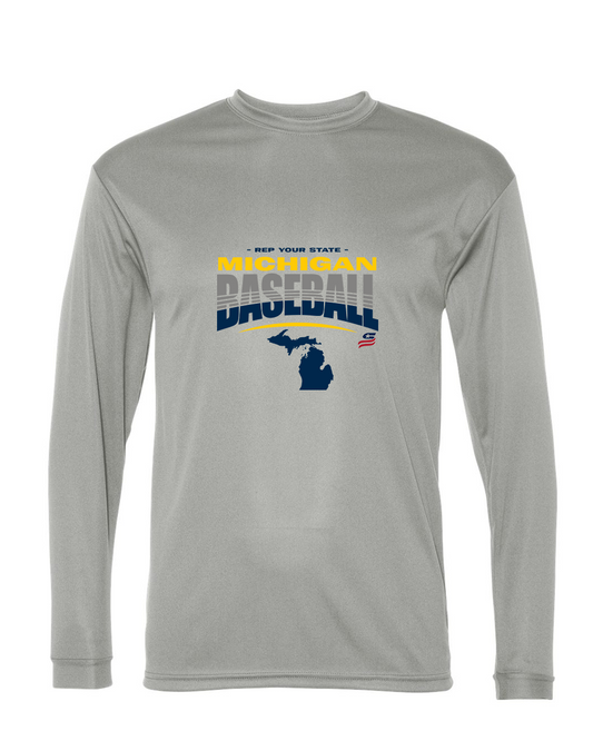 Michigan Logo4 Dri Fit Long Sleeve Shirt