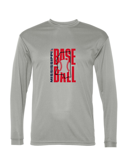 Mississippi Logo3 Dri Fit Long Sleeve Shirt