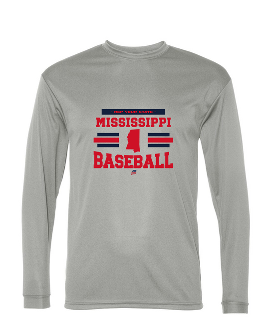 Mississippi Logo2 Dri Fit Long Sleeve Shirt