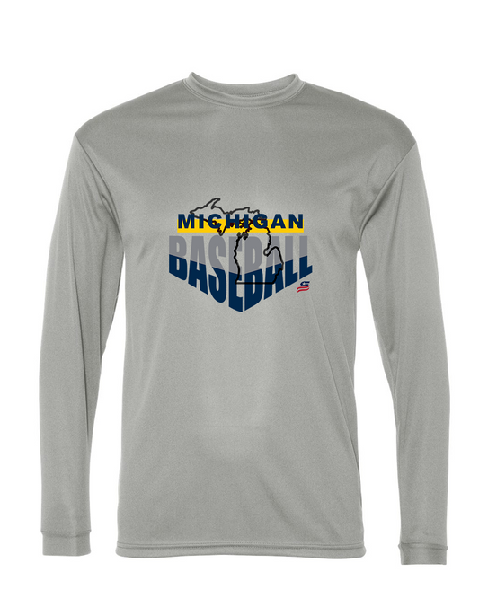 Michigan Logo1 Dri Fit Long Sleeve Shirt