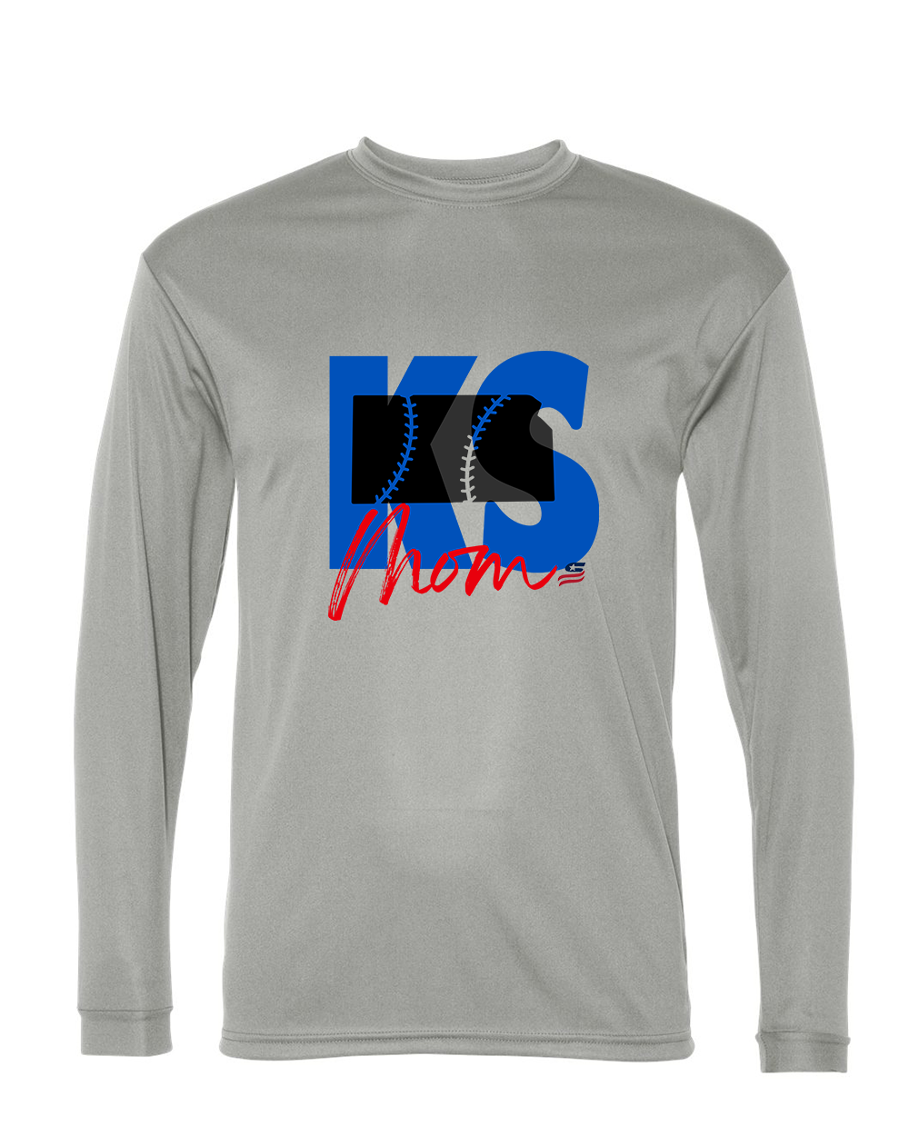 Kansas Mom Dri Fit Long Sleeve Shirt