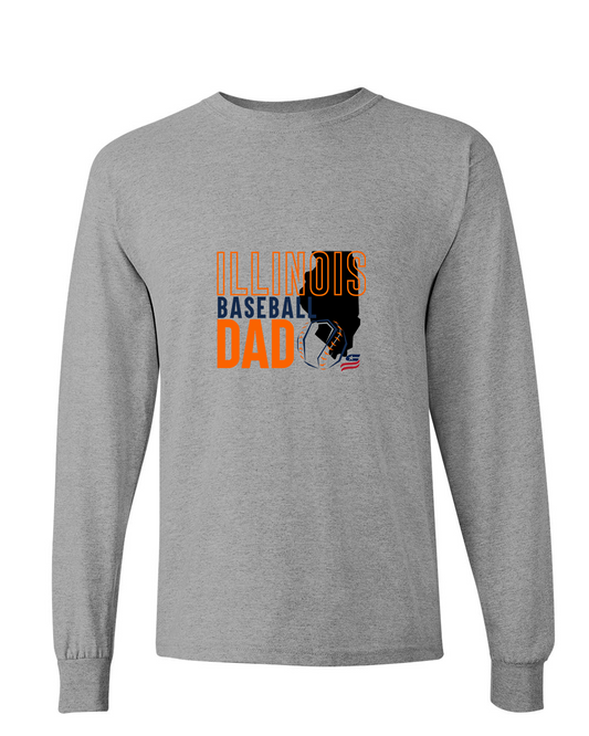 Illinois Dad Cotton Long Sleeve Shirt