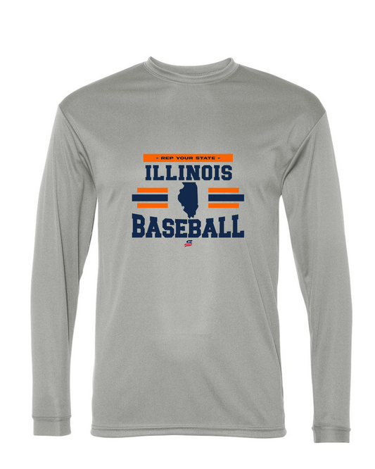 Illinois Logo2 Dri Fit Long Sleeve Shirt