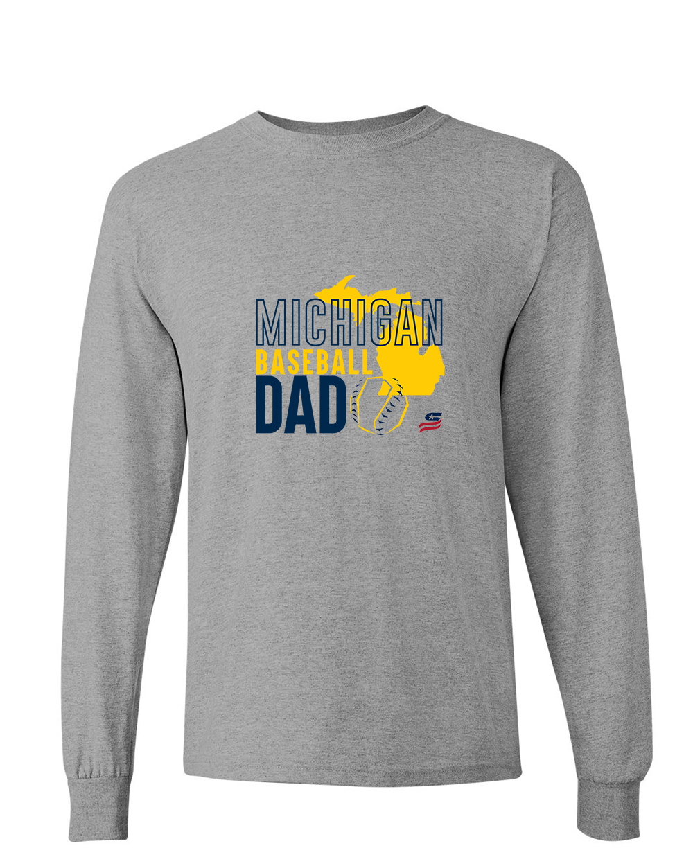 Michigan Dad Cotton Long Sleeve Shirt