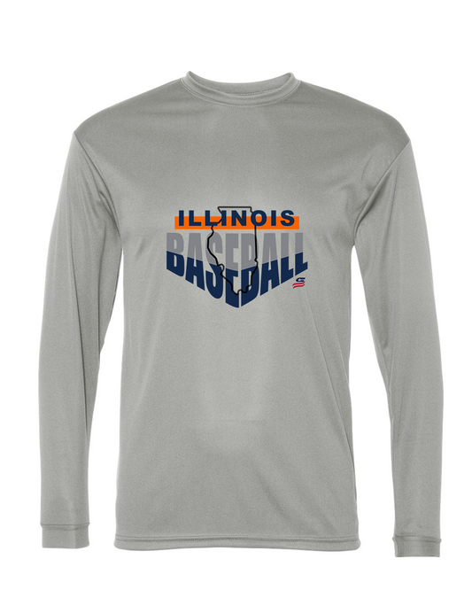 Illinois Logo1 Dri Fit Long Sleeve Shirt