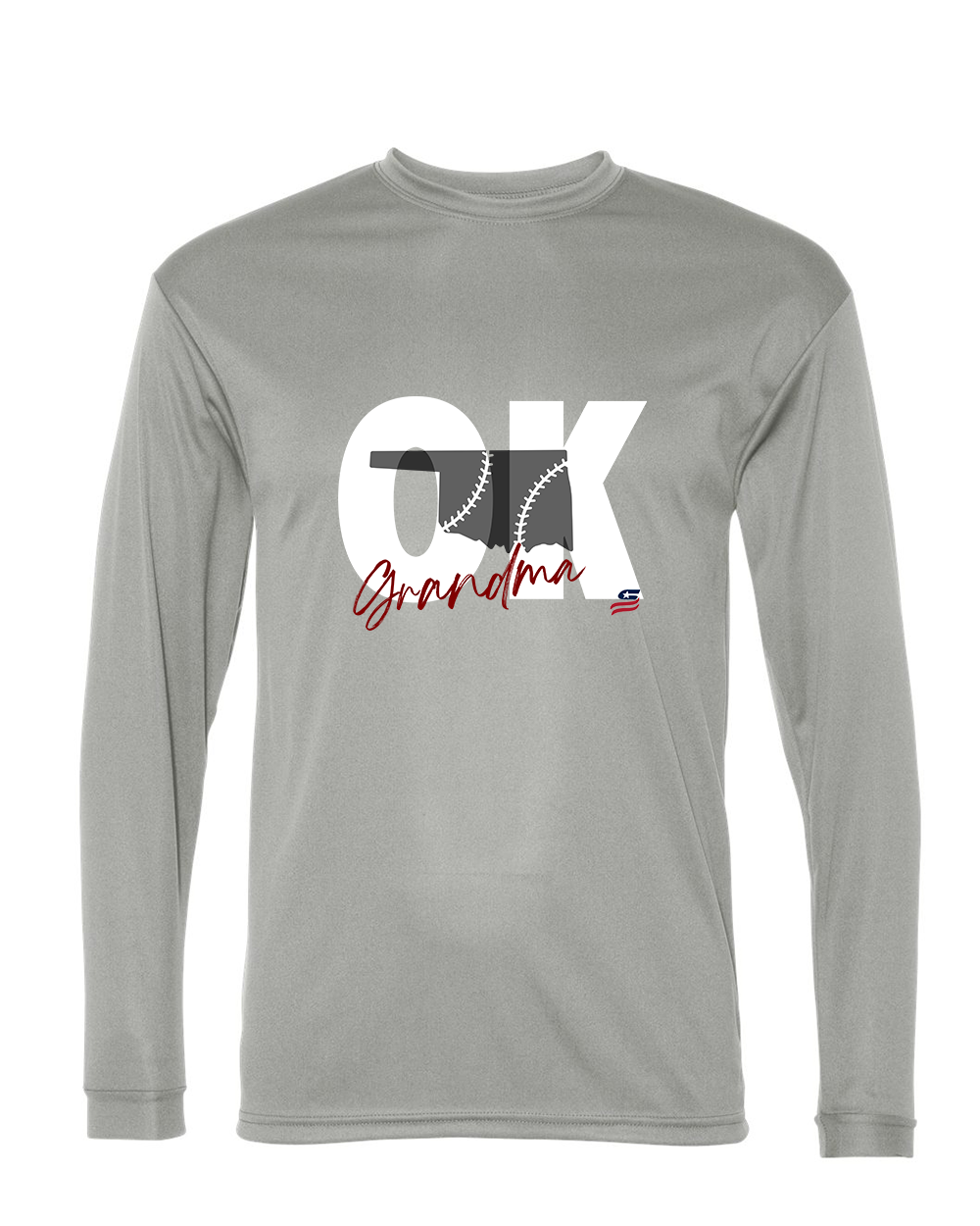 Oklahoma Maroon Grandma Dri Fit Long Sleeve Shirt