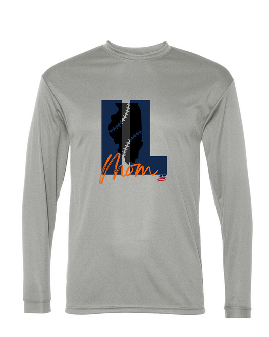 Illinois Mom Dri Fit Long Sleeve Shirt