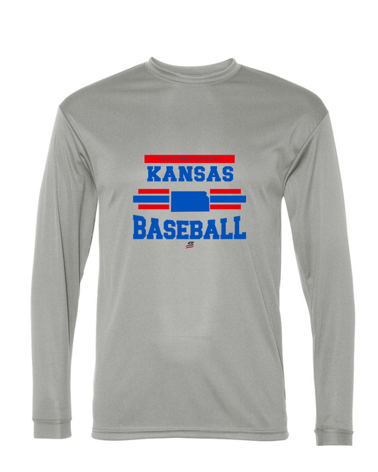 Kansas Logo2 Dri Fit Long Sleeve Shirt