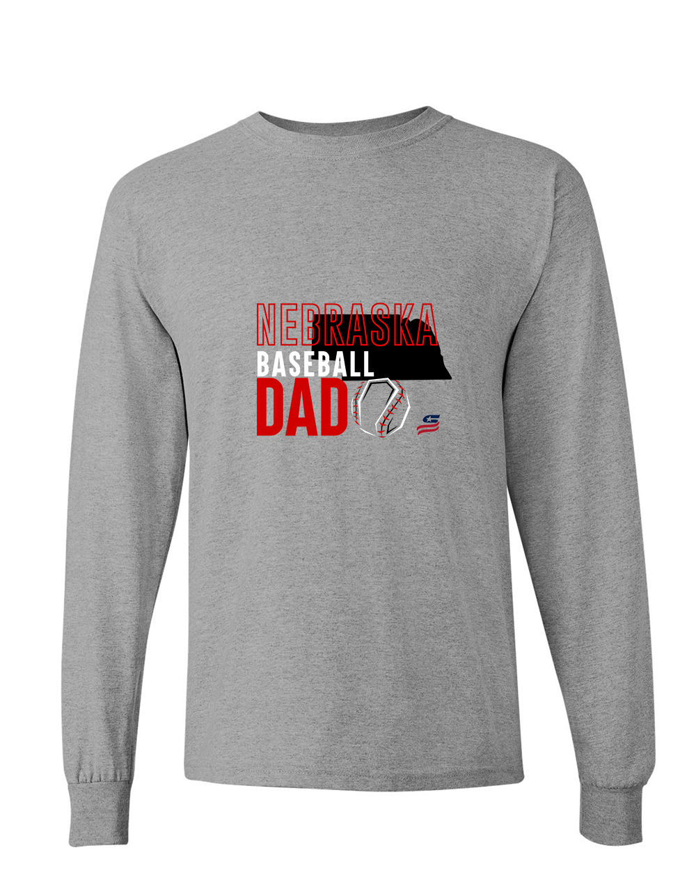 Nebraska Dad Cotton Long Sleeve Shirt