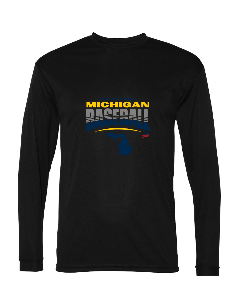 Michigan Logo4 Dri Fit Long Sleeve Shirt