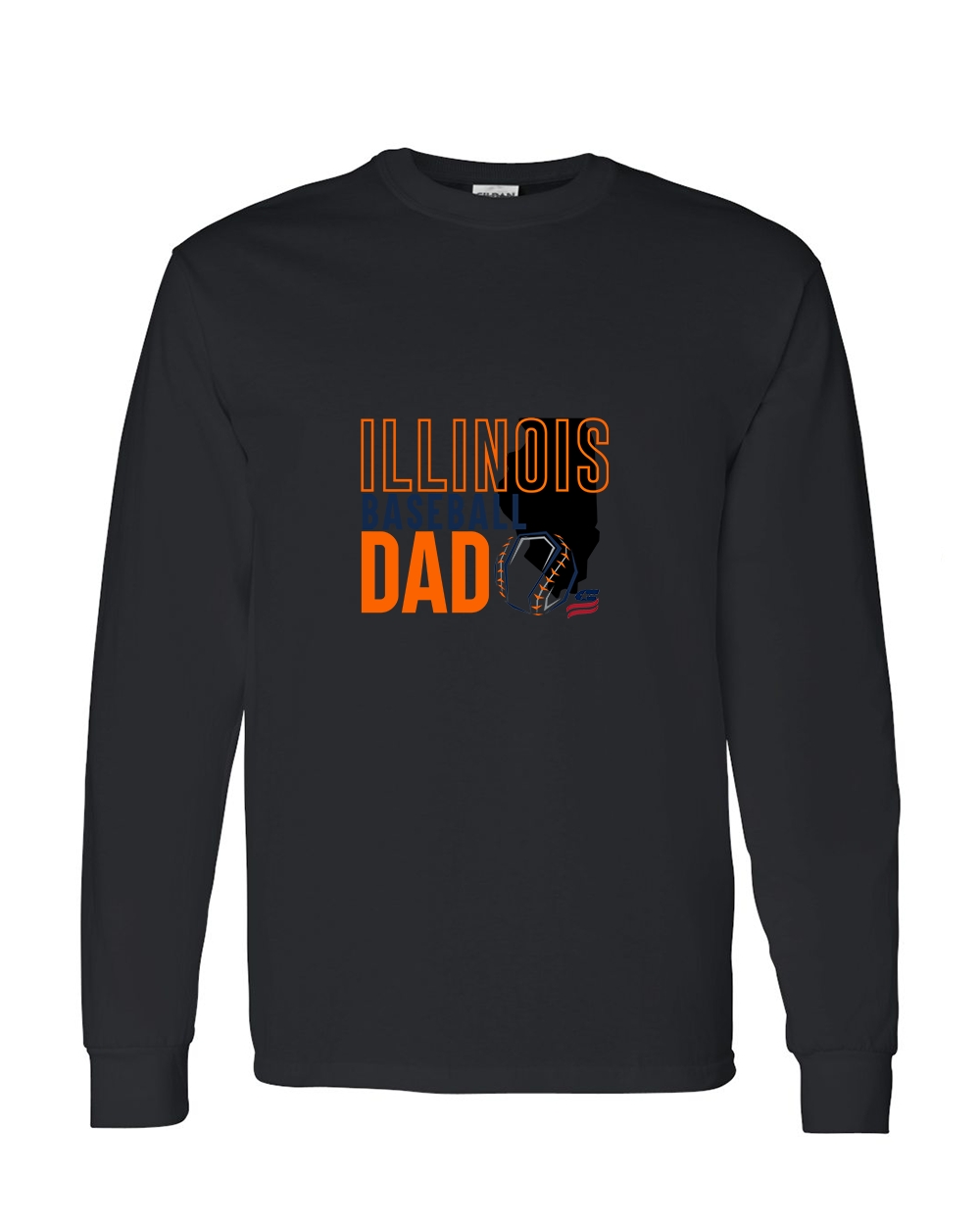 Illinois Dad Cotton Long Sleeve Shirt