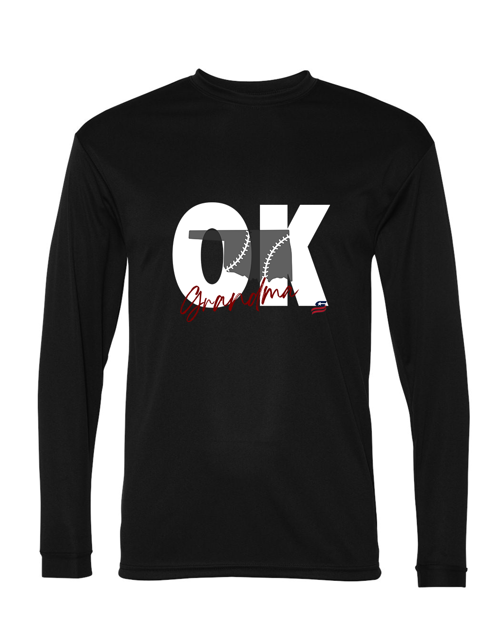 Oklahoma Maroon Grandma Dri Fit Long Sleeve Shirt