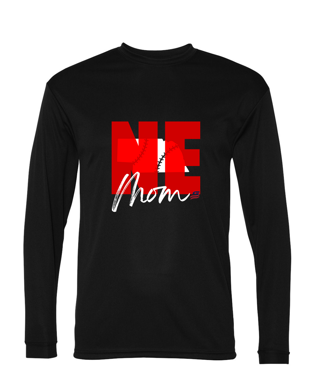 Nebraska Mom Dri Fit Long Sleeve Shirt