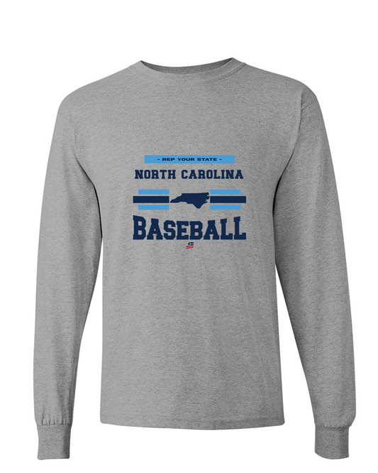 North Carolina Logo2 Cotton Long Sleeve Shirt