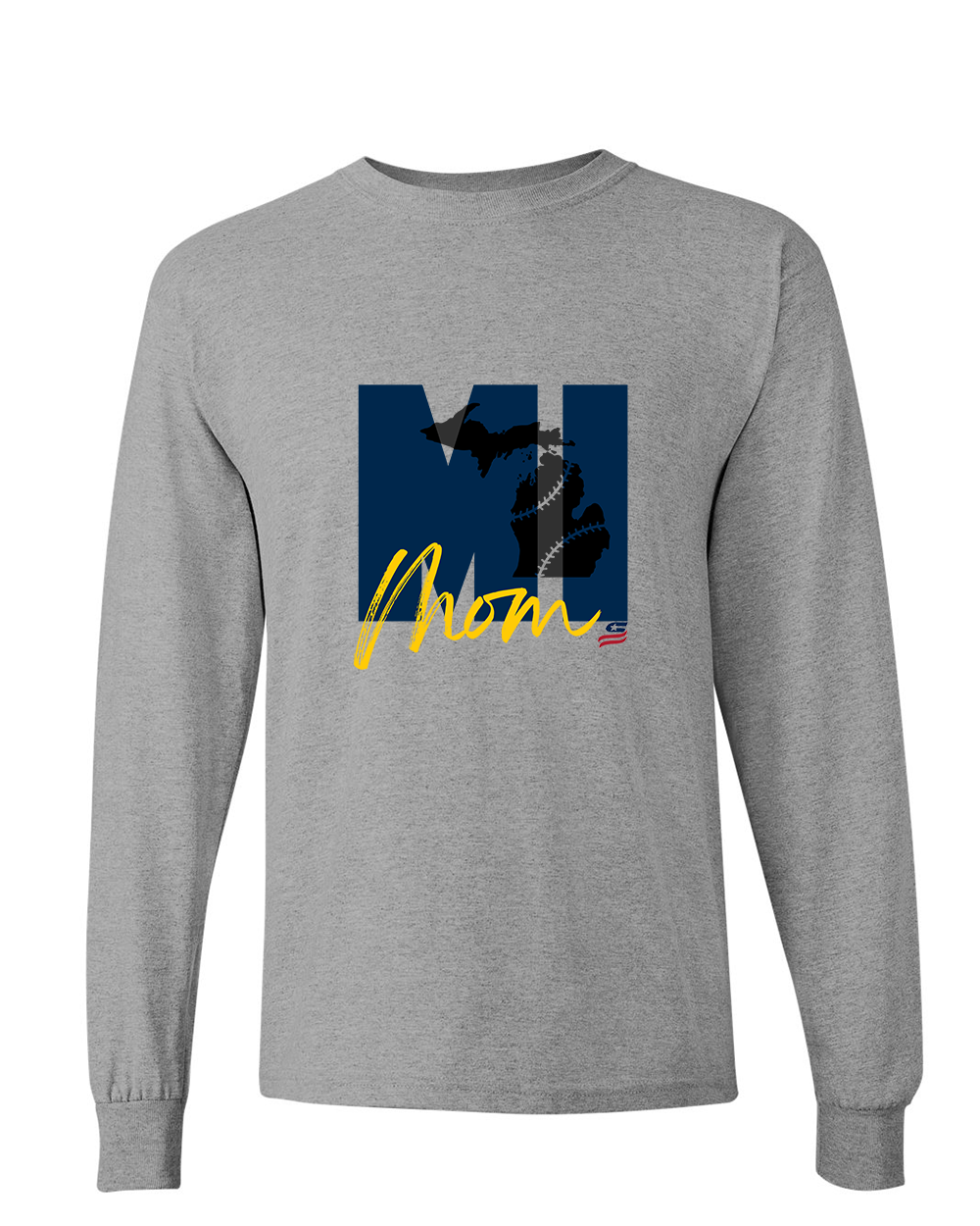 Michigan Mom Cotton Long Sleeve Shirt