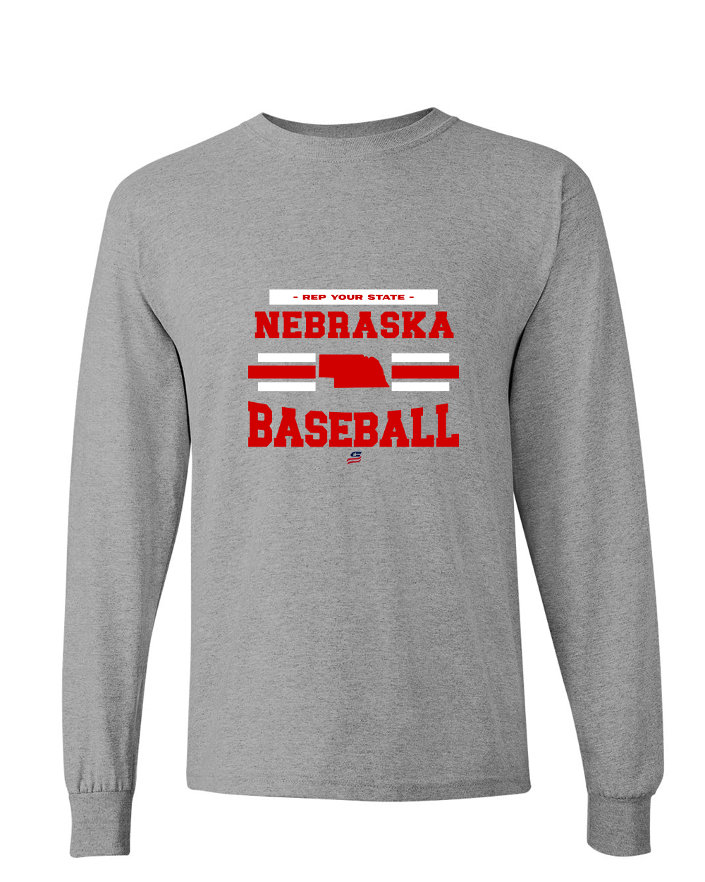 Nebraska Logo2 Cotton Long Sleeve Shirt