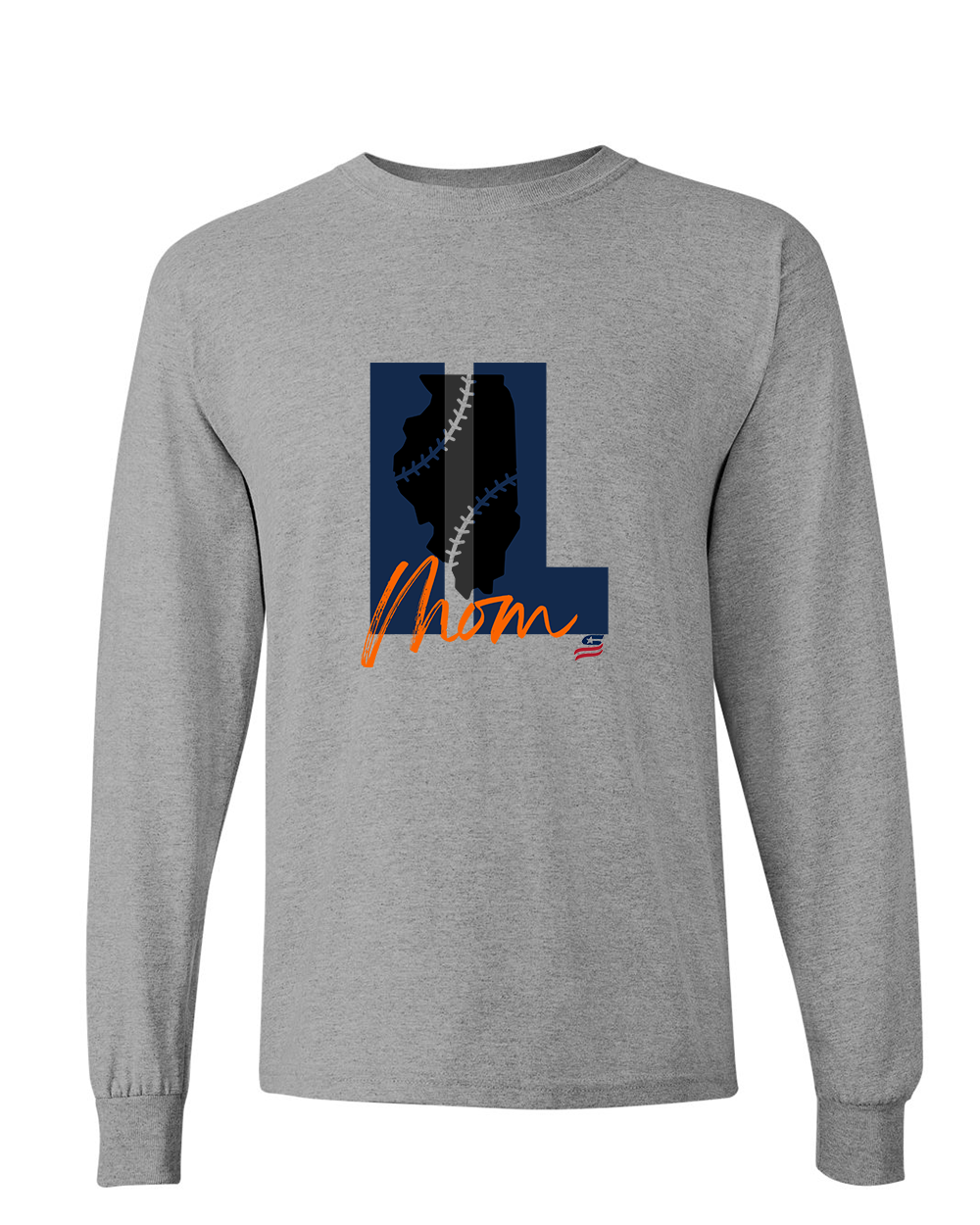 Illinois Mom Cotton Long Sleeve Shirt