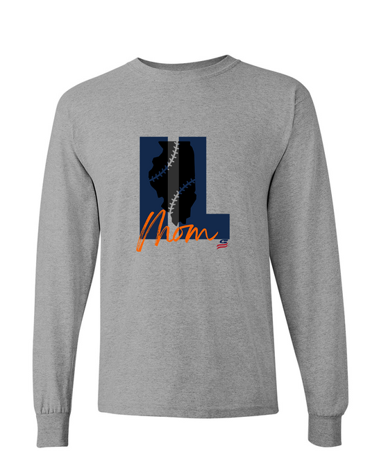 Illinois Mom Cotton Long Sleeve Shirt