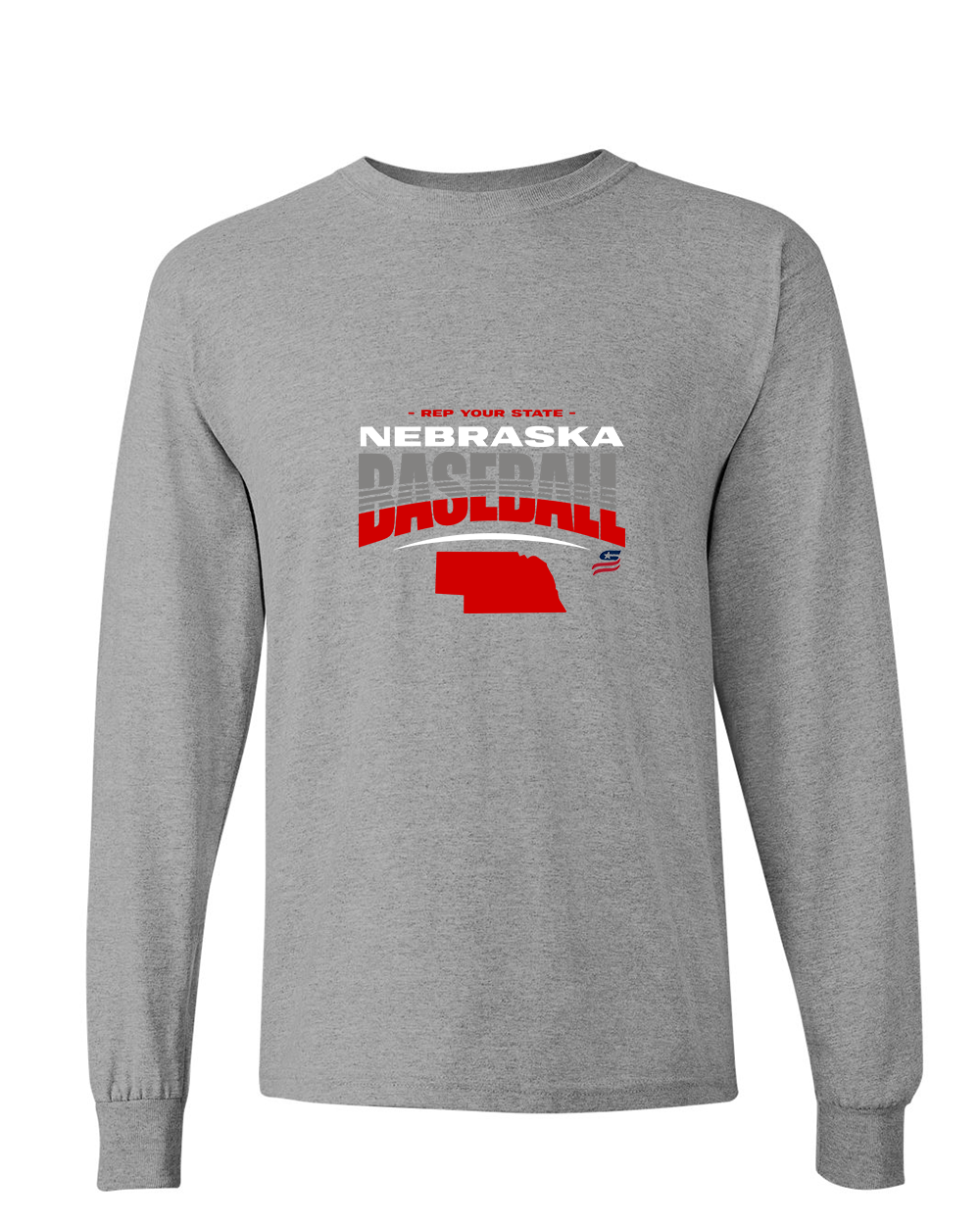 Nebraska Logo4 Cotton Long Sleeve Shirt