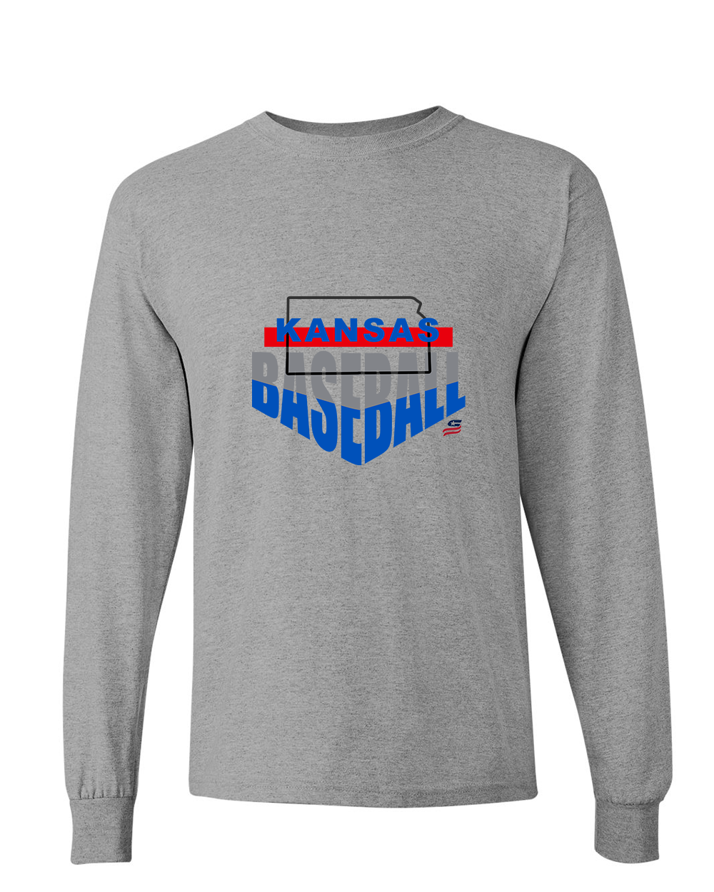 Kansas Logo1 Cotton Long Sleeve Shirt