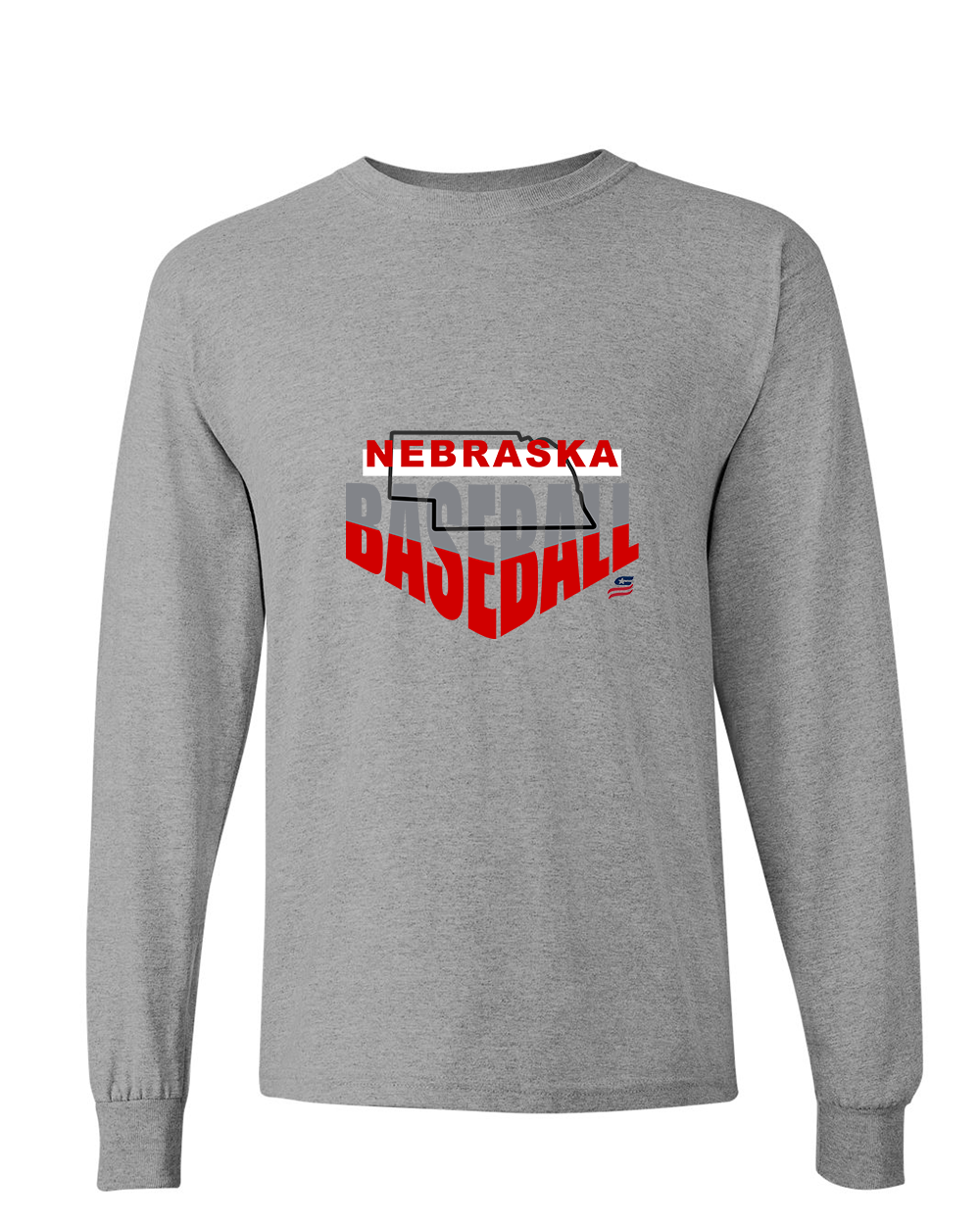 Nebraska Logo1 Cotton Long Sleeve Shirt