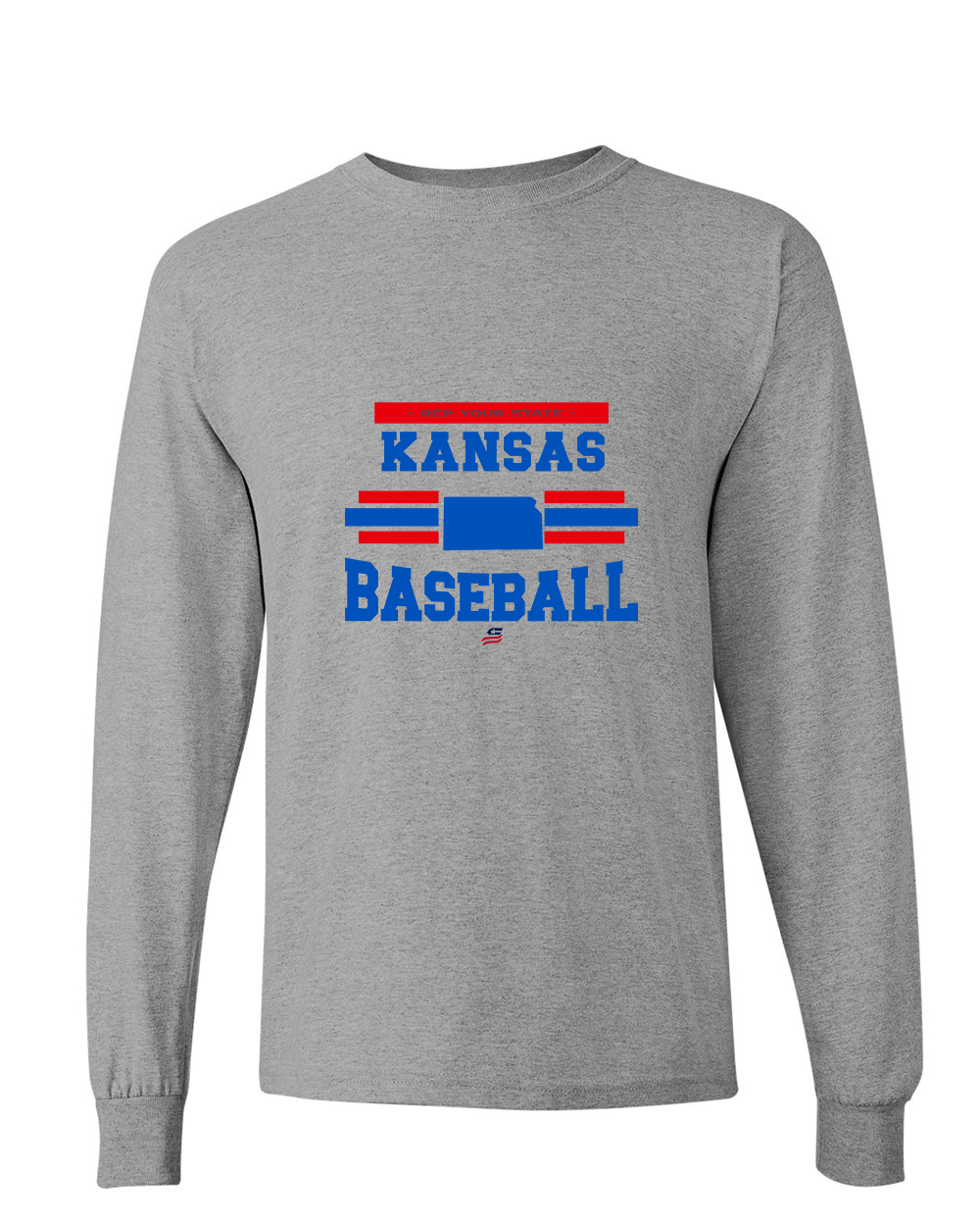 Kansas Logo2 Cotton Long Sleeve Shirt