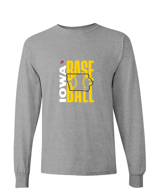 Iowa Logo3 Cotton Long Sleeve Shirt