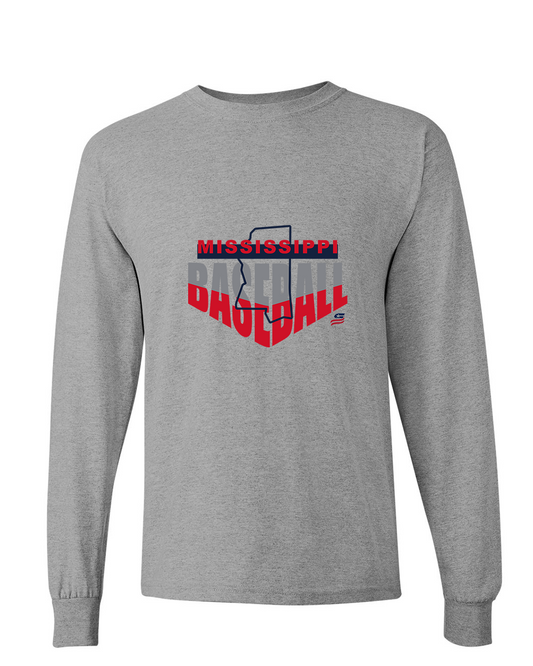 Mississippi Logo1 Cotton Long Sleeve Shirt