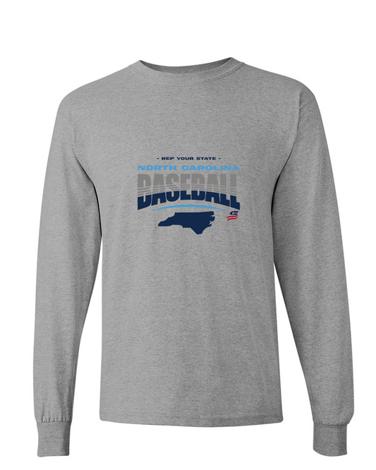 North Carolina Logo4 Cotton Long Sleeve Shirt