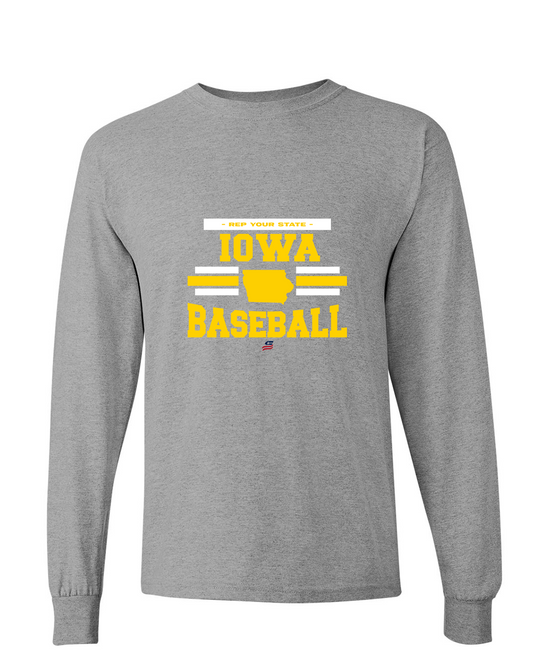 Iowa Logo2 Cotton Long Sleeve Shirt