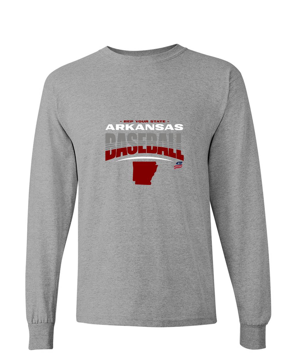 Arkansas Logo4 Cotton Long Sleeve Shirt