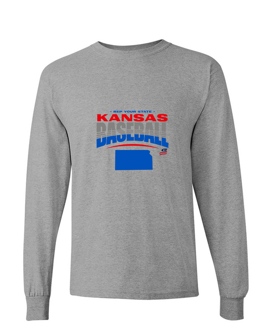 Kansas Logo4 Cotton Long Sleeve Shirt