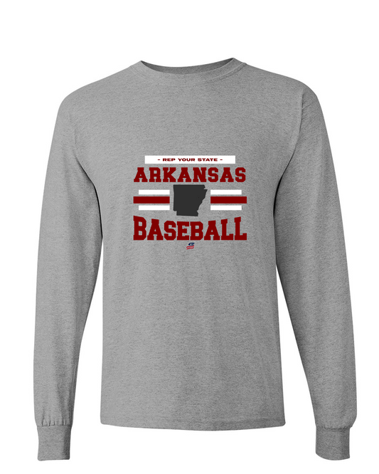 Arkansas Logo2 Cotton Long Sleeve Shirt