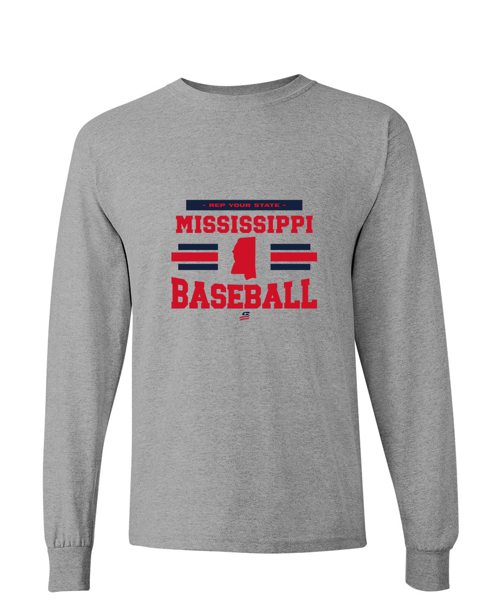 Mississippi Logo2 Cotton Long Sleeve Shirt