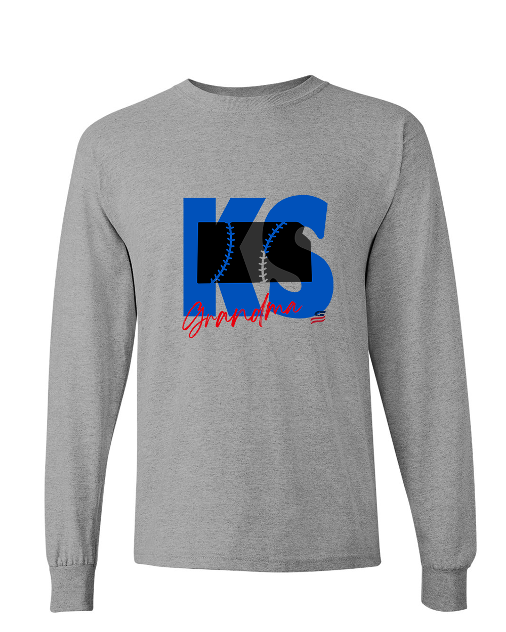 Kansas Grandma Cotton Long Sleeve Shirt