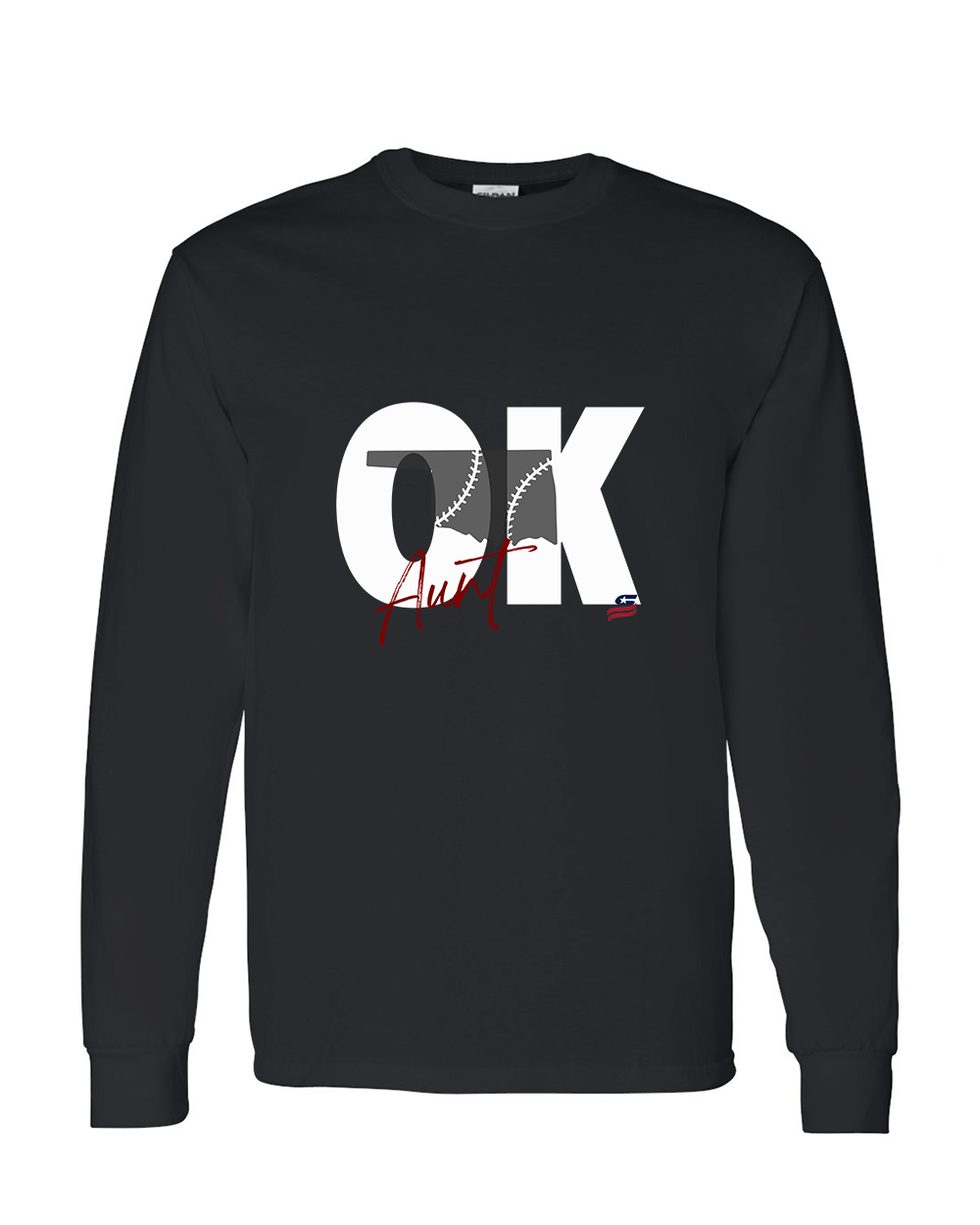 Oklahoma Maroon Aunt Cotton Long Sleeve Shirt