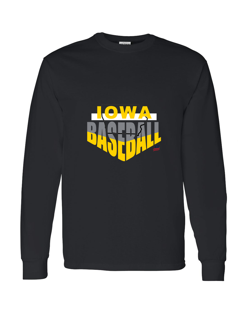 Iowa Logo1 Cotton Long Sleeve Shirt