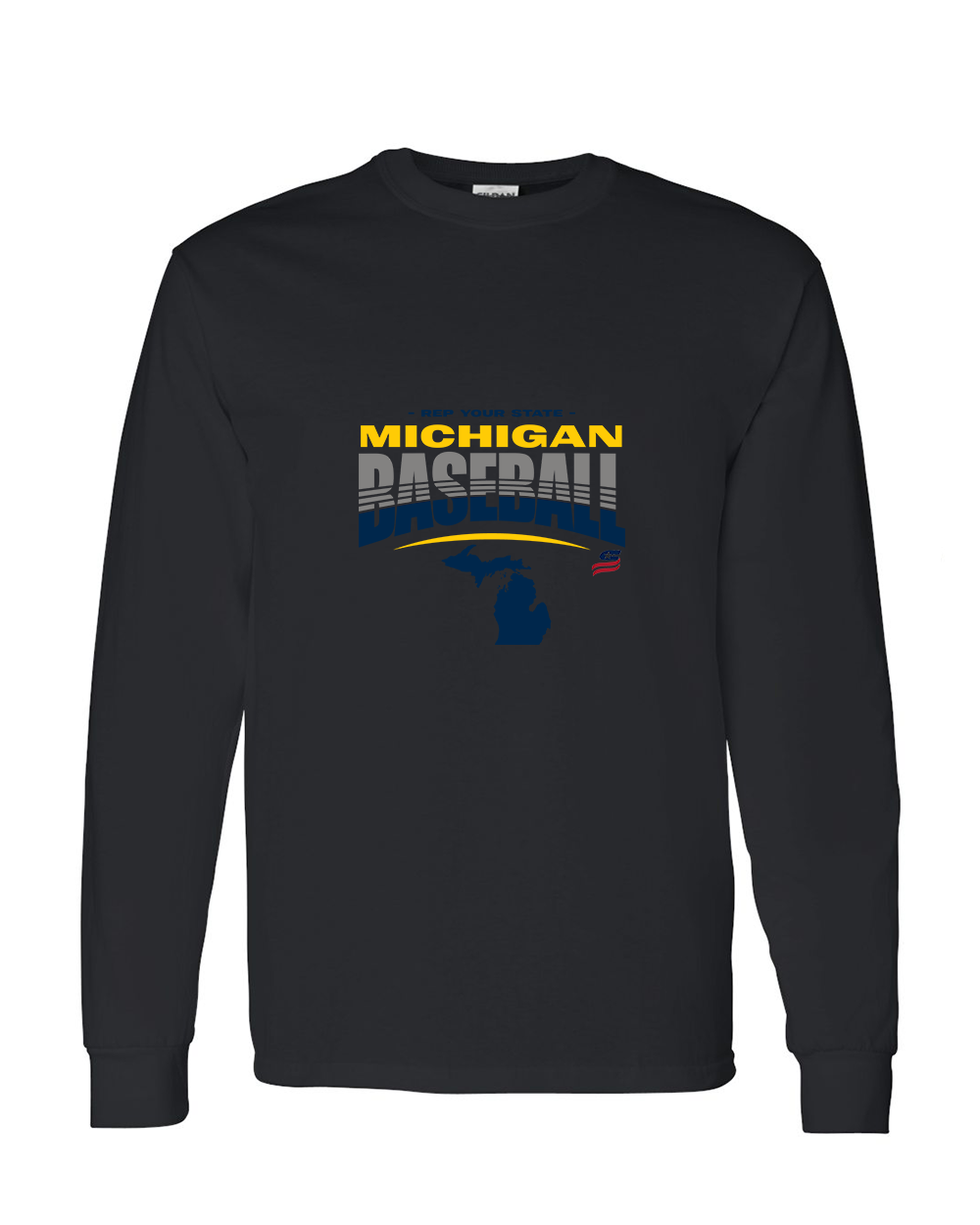 Michigan Logo4 Cotton Long Sleeve Shirt